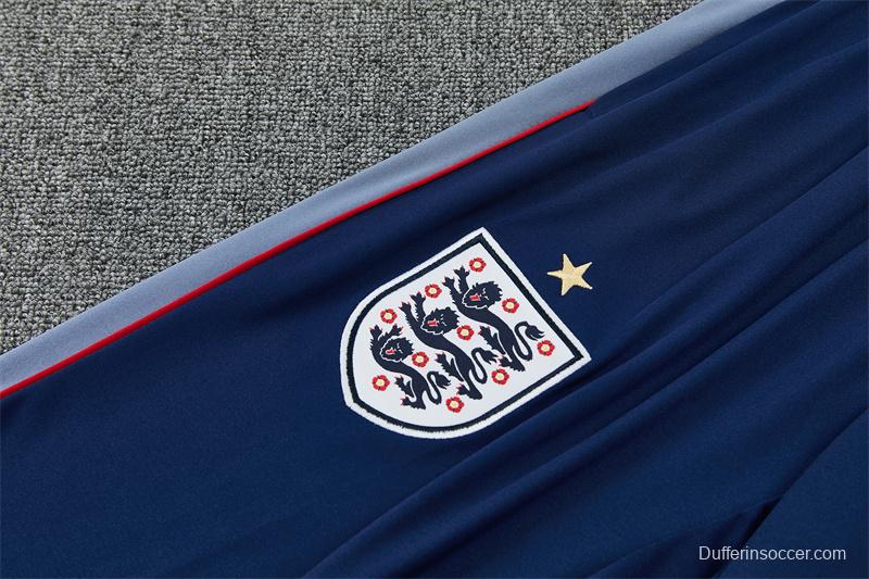 2026 England Navy Blue  Half Zipper Jacket Tracksuit + Long Pants (Nike)