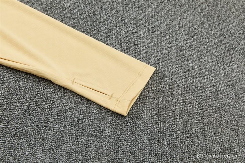 2026 Real Madrid Green & Cream  Half Zipper Jacket Tracksuit + Long Pants