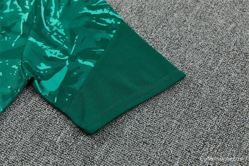 2026 Real Madrid Green Camouflage  Short Sleeve+Soccer Shorts