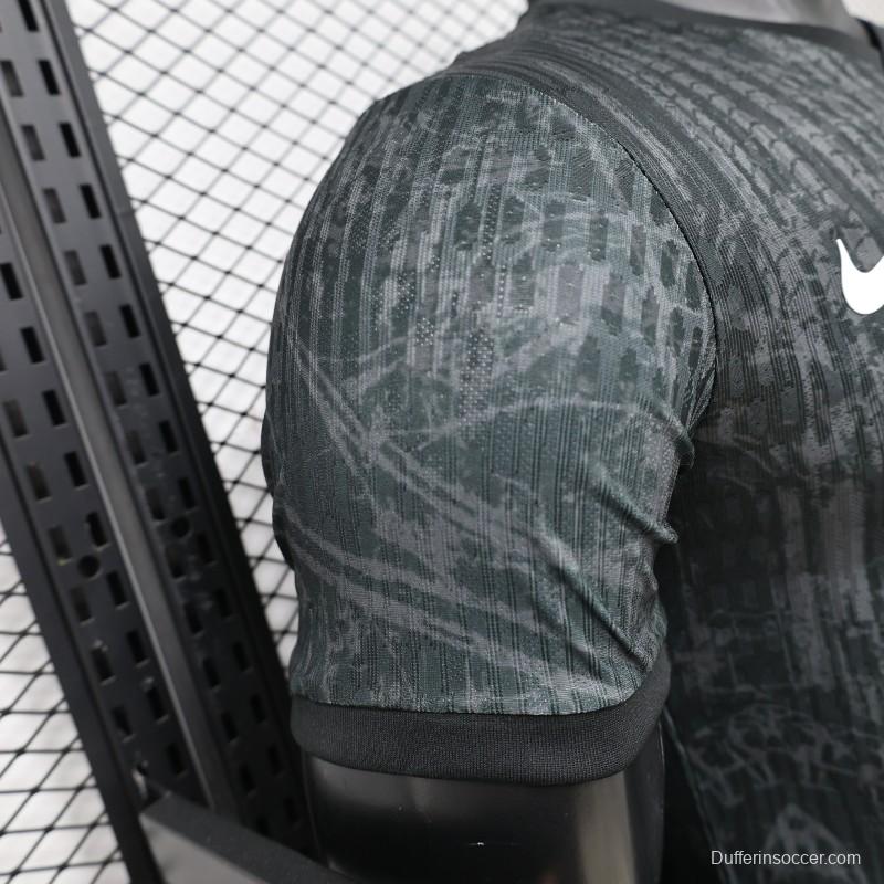 Player Version 26/27 FC Barcelona Dark Olive Green with Grunge Graffiti Third Jersey