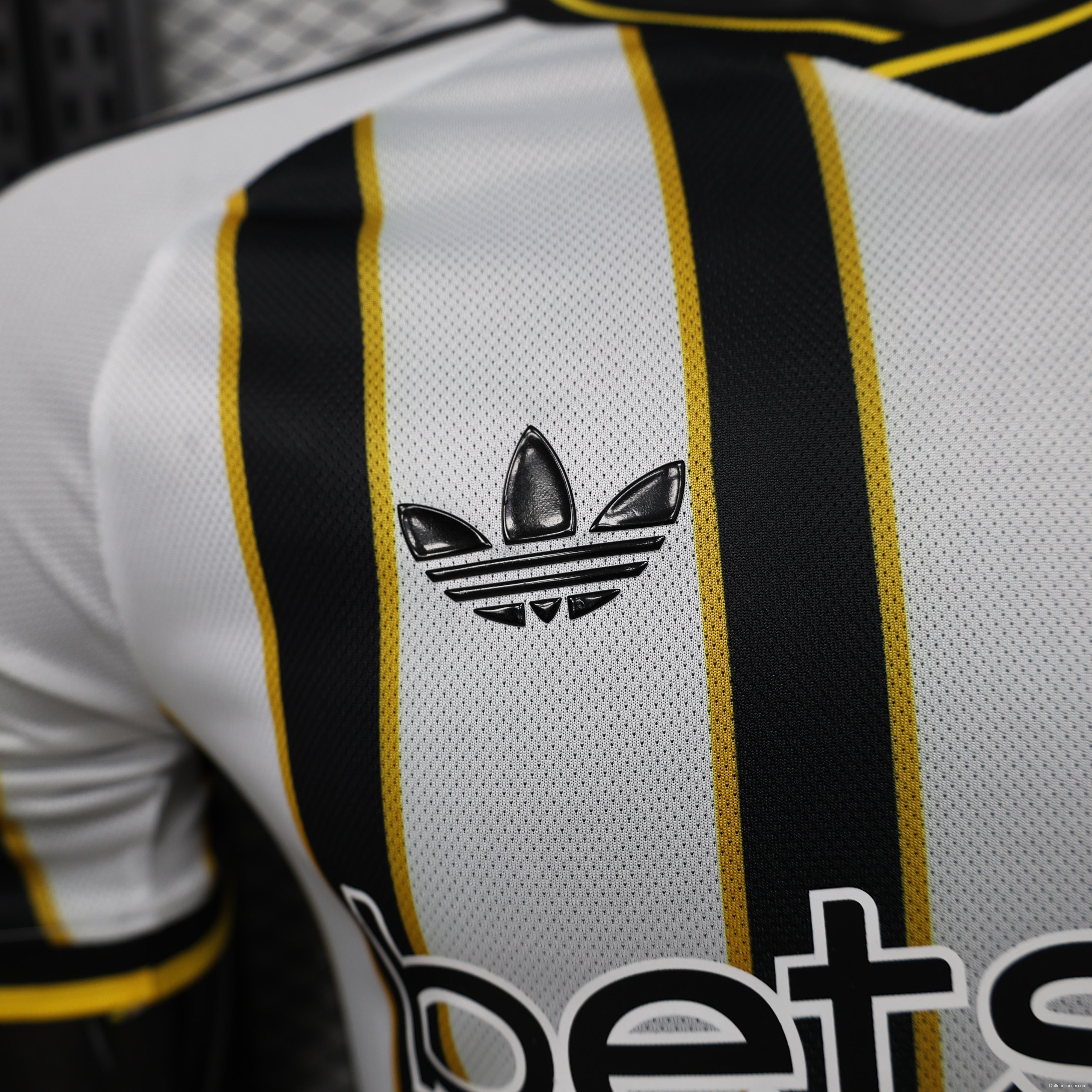 Player Version 25/26 Boca Juniors Away White & Black Vertical Stripes  Special Edition Jersey