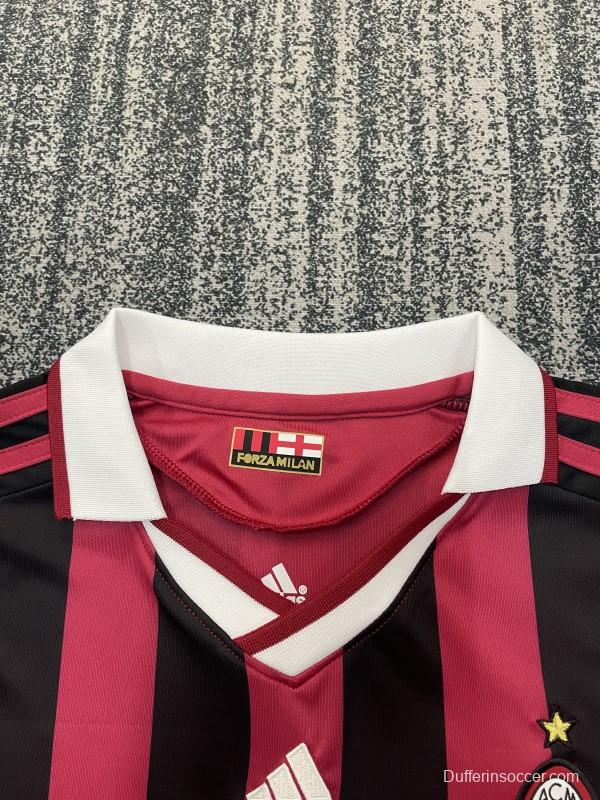Retro Kids 09/10 AC Milan Home Jersey