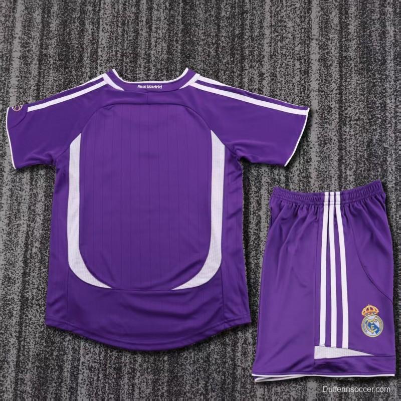 Retro Kids 06/07 Real Madrid Away Purple Jersey