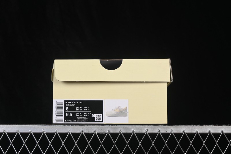 Nike Air Force 1 '07 Low Hand-Painted Doodle Milk Yellow Pearl Spring Whispers Low-Top Casual Skateboarding Shoes - FJ7740-160