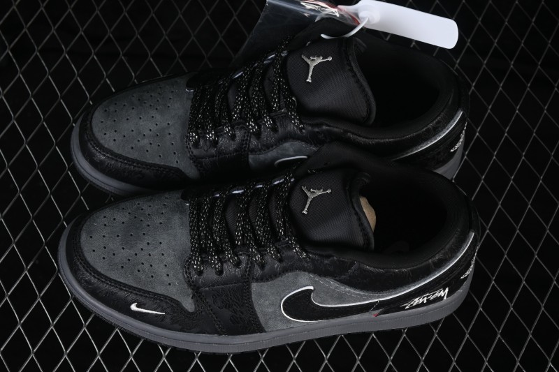 Travis Scott x Fragment Design x Air Jordan 1 Low OG SP Retro Lifestyle Shoes - LD8888-015