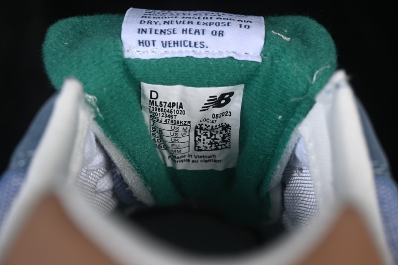 New Balance 574 Classic Retro Running Shoes with Suede and Mesh Upper - ML574PIA