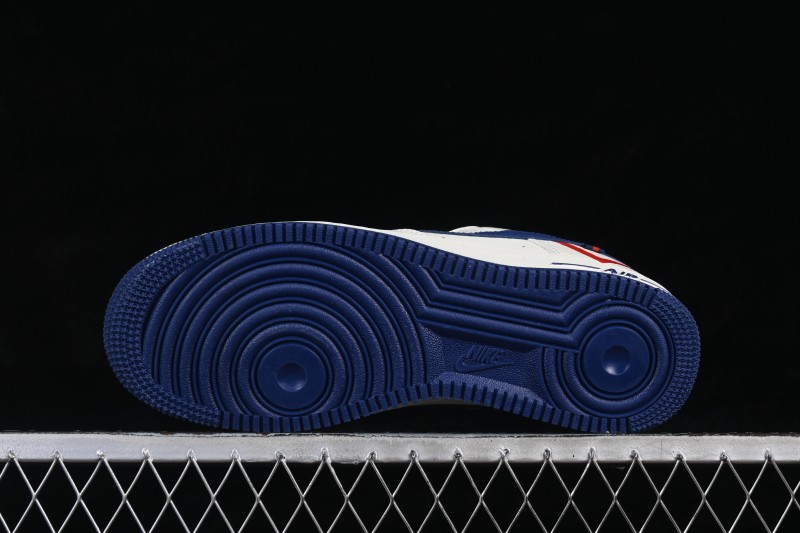 Nike Air Force 1 '07 Low Collaborative Basketball Sneakers in White/Red/Blue - XY9025-011