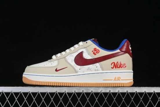 Nike Air Force 1 '07 Low Year of the Horse Limited Edition Cloud White Sneakers with Premium Leather and Classic Silhouette - NH0601-519