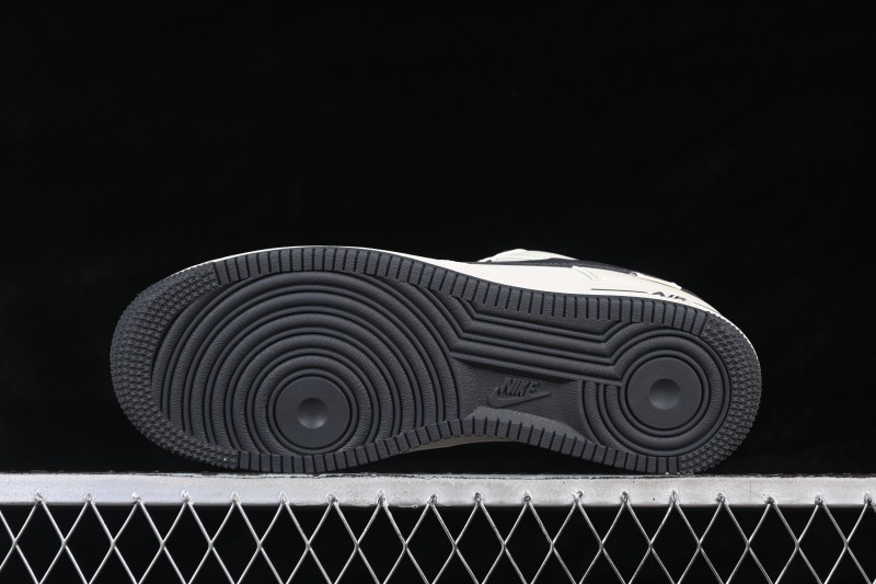 Nike Air Force 1 '07 Low Retro Basketball Shoes with Classic White and Dark Grey Colorway - SM6668-119