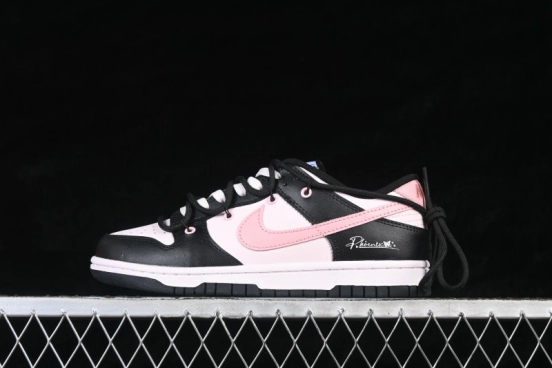 Nike SB Dunk Low Raspberry Black Pink Deconstructed Strap Casual Skateboarding Shoes - BP1120-059