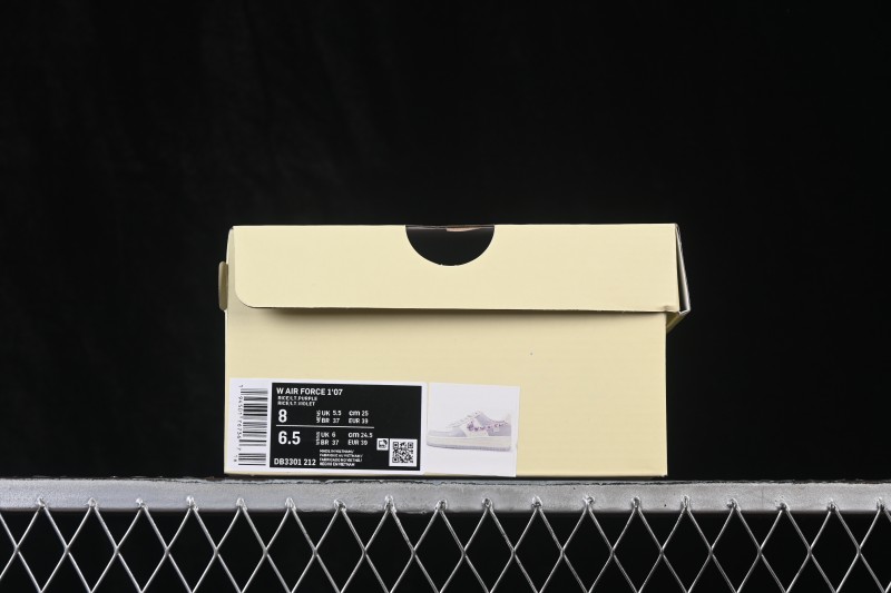 Nike Air Force 1 '07 Low Rose Glitter Hand-Painted Sneakers with Crystal Embellishments - DB3301-212