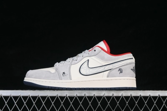 Nike Air Jordan 1 Low Retro Basketball Shoes with Horse Embossed Pattern Custom Edition - JY6988-136