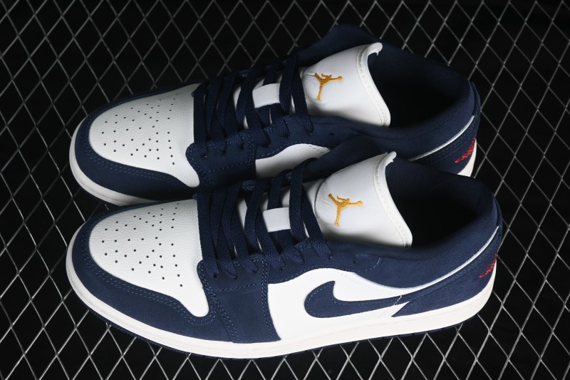 Nike Air Jordan 1 Low Retro Basketball Shoes with Classic Colorway and Cushioned Sole - IO7448-400
