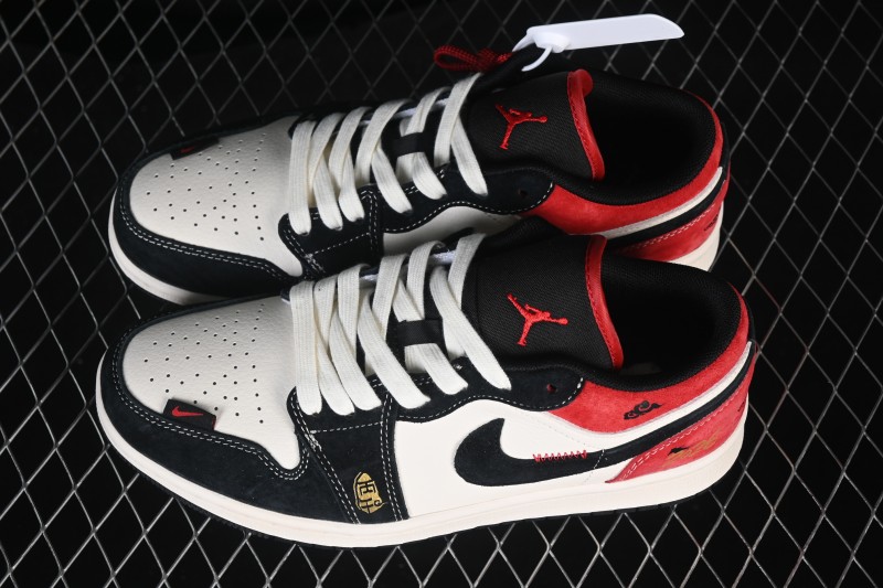 Nike Air Jordan 1 Low Retro Basketball Shoes with Year of the Horse Colorway - MZ9588-840
