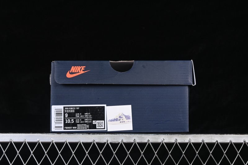 Nike Air Force 1 '07 Low Hand-Painted Ace Denim Skateboarding Shoes - FB0607-909