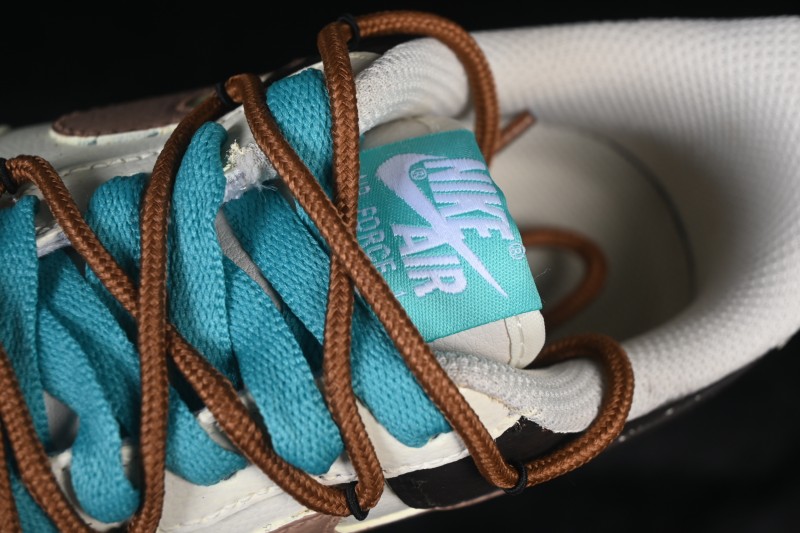 Nike Air Force 1 '07 Low Hand-Drawn Doodle Sneakers with Mint Lime Accents - DZ1382-121