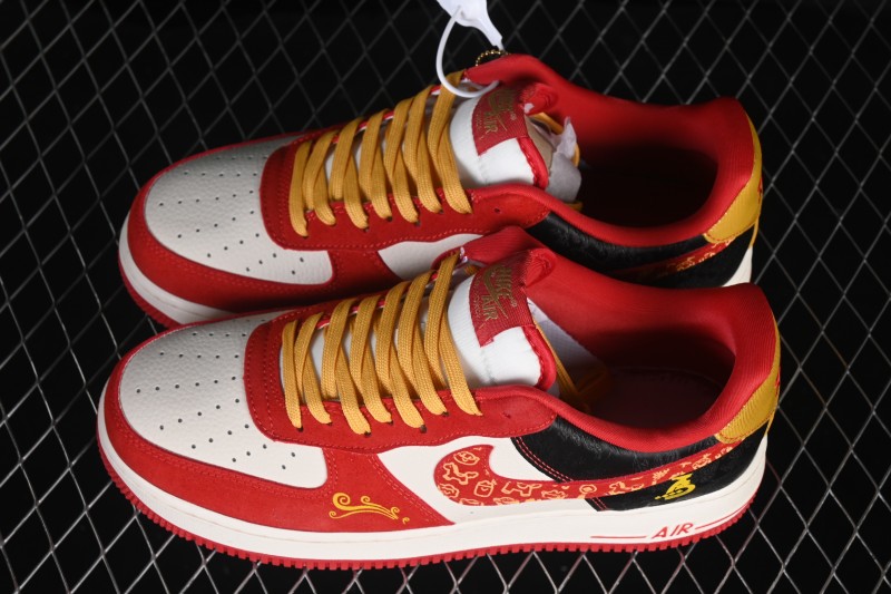Nike Air Force 1 '07 Low Chinese New Year Limited Edition Black Red Basketball Shoes - DF0188-133