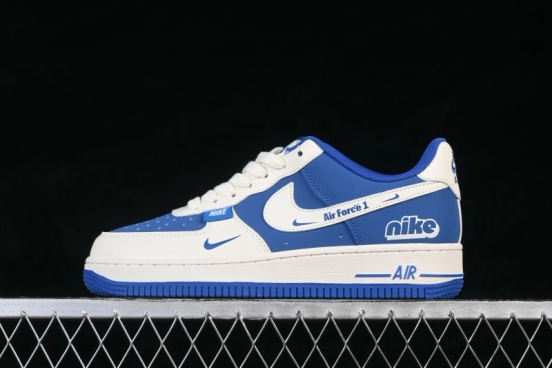 Nike Air Force 1 '07 Low Skateboarding Shoes with White and Blue Colorway - XD9314-612