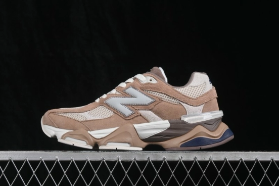 New Balance 9060 Retro Running Shoes with ABZORB Cushioning and Suede Overlays - U9060ETN