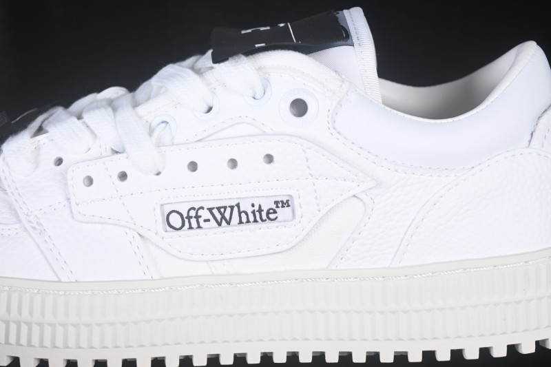 Off-White 3.0 Court Round-Toe Lace-Up Low-Top Casual Skate Shoes - AJF6