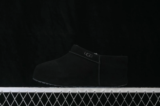 UGG Enwrap Clog Suede Comfort Low-Top Hidden Wedge Casual Lifestyle Shoes - 1180254 BLK