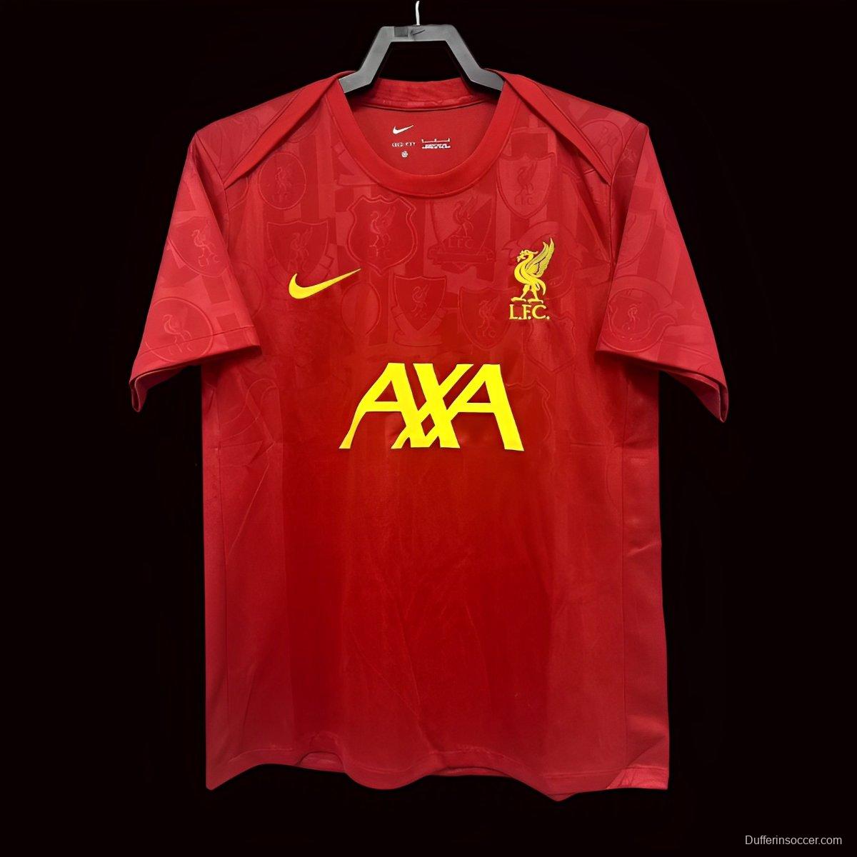 24/25 Liverpool Red Training Pre-match Jersey