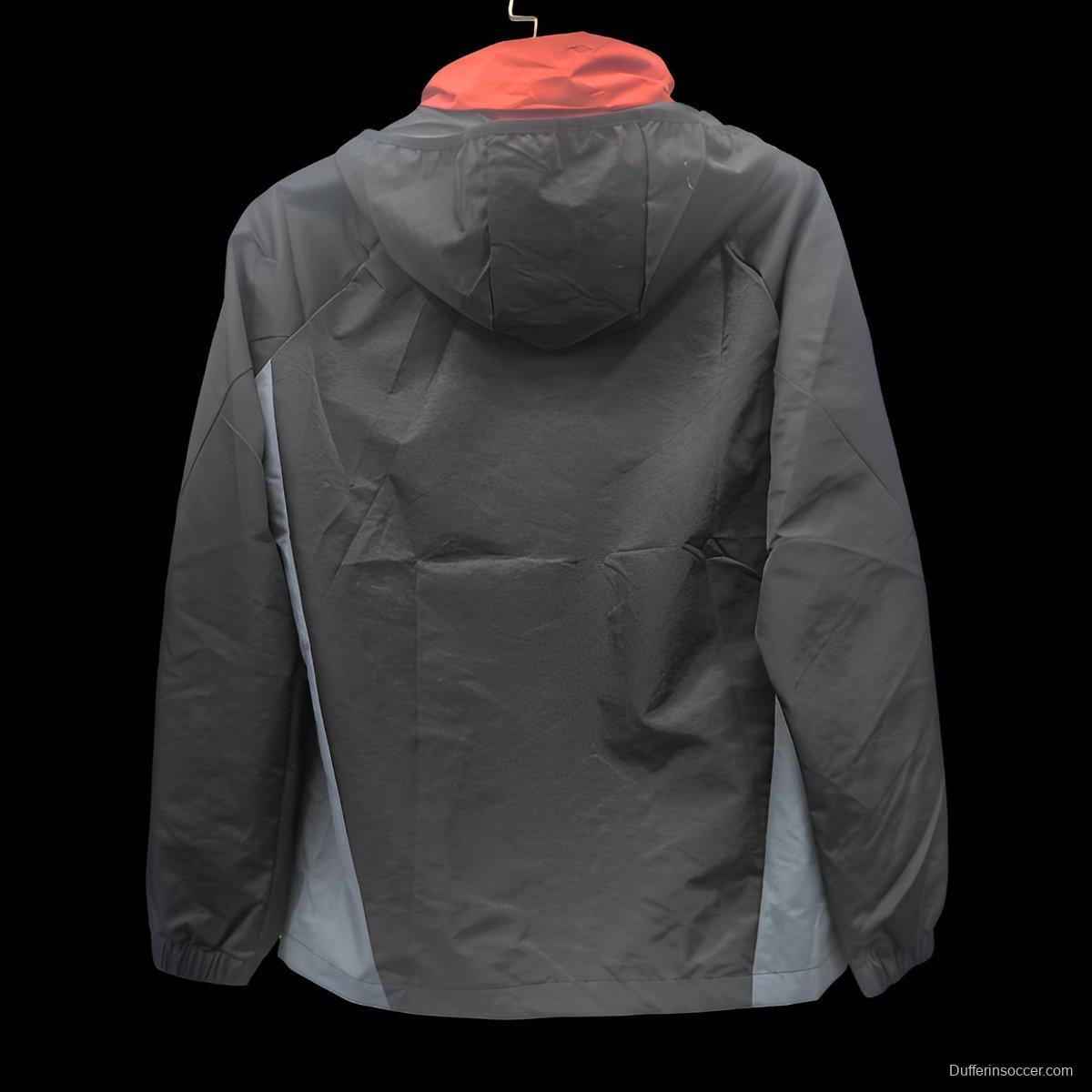 24/25 Manchester United Black/Red Windbreaker