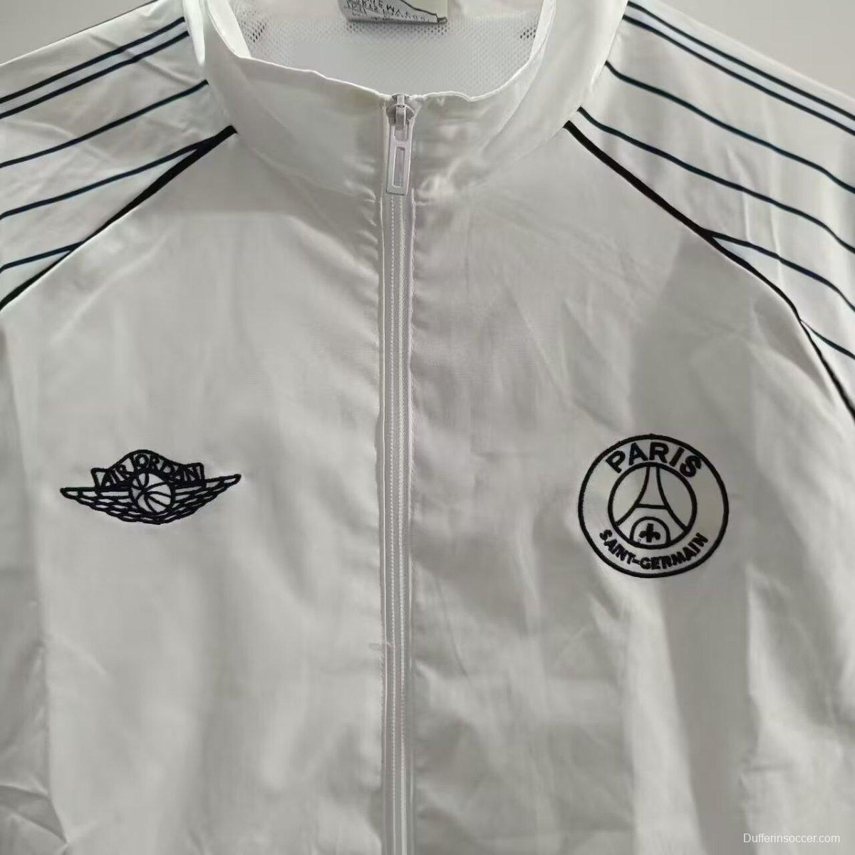 24/25 PSG White Windbreaker