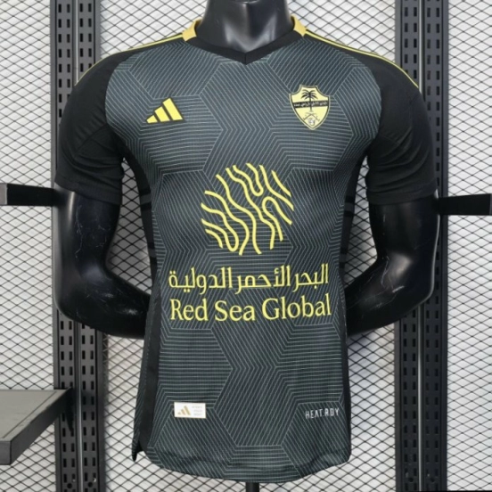 Player Version 25/26 Al-Ahli Saudi FC Black with Geometric Pattern Jersey