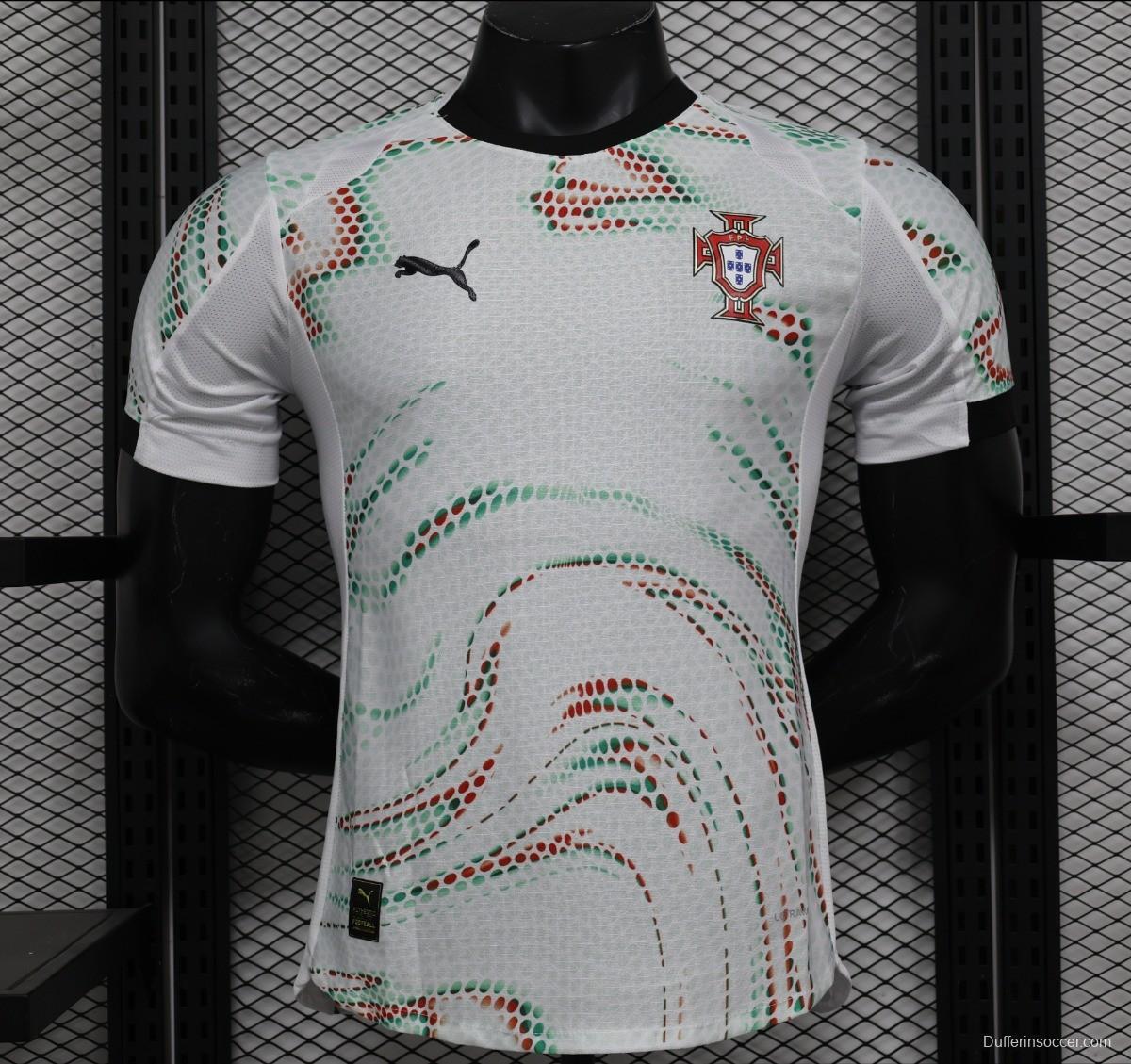 Player Version 2024 Portugal Away White Jersey