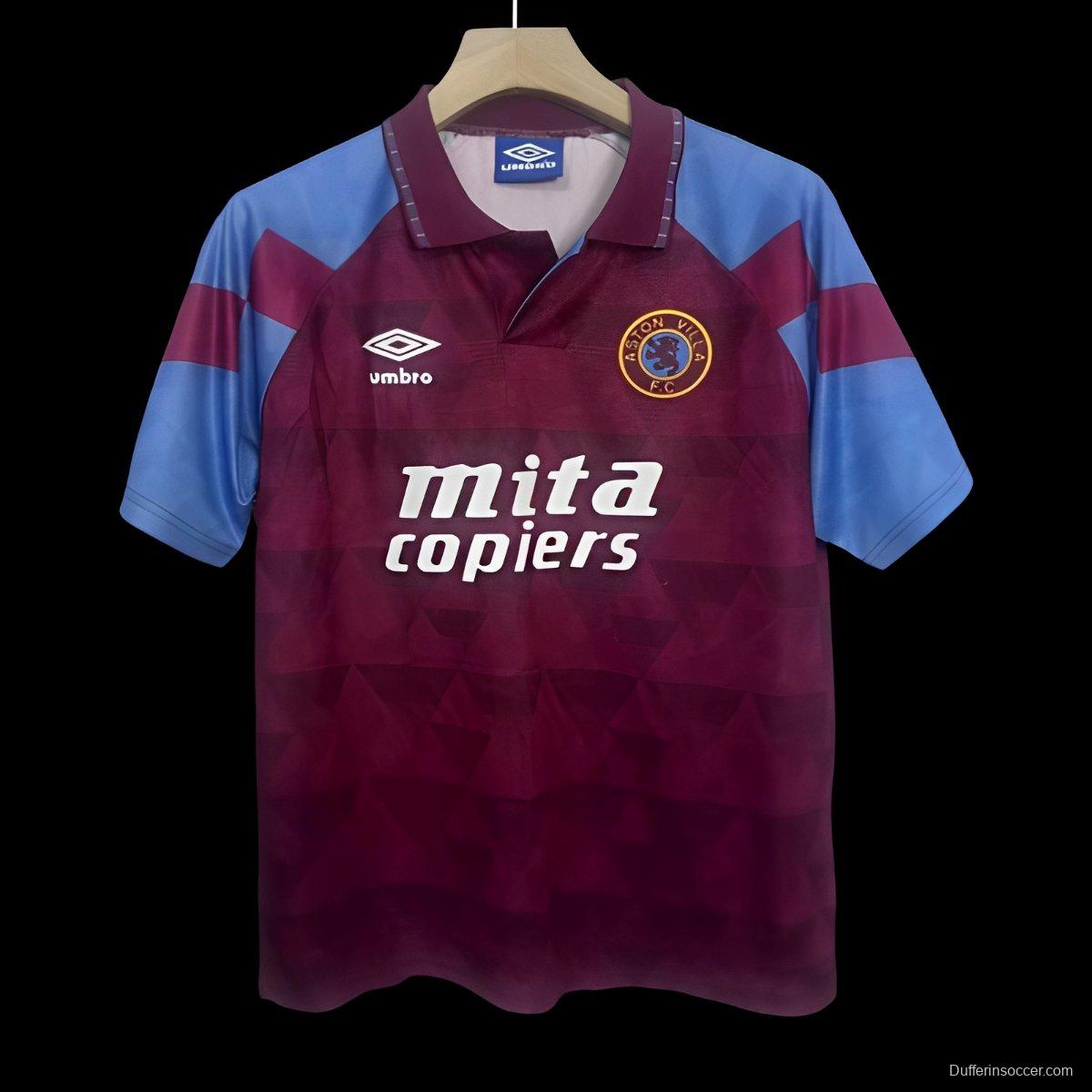 Retro 90/92 Aston Villa Home Jersey