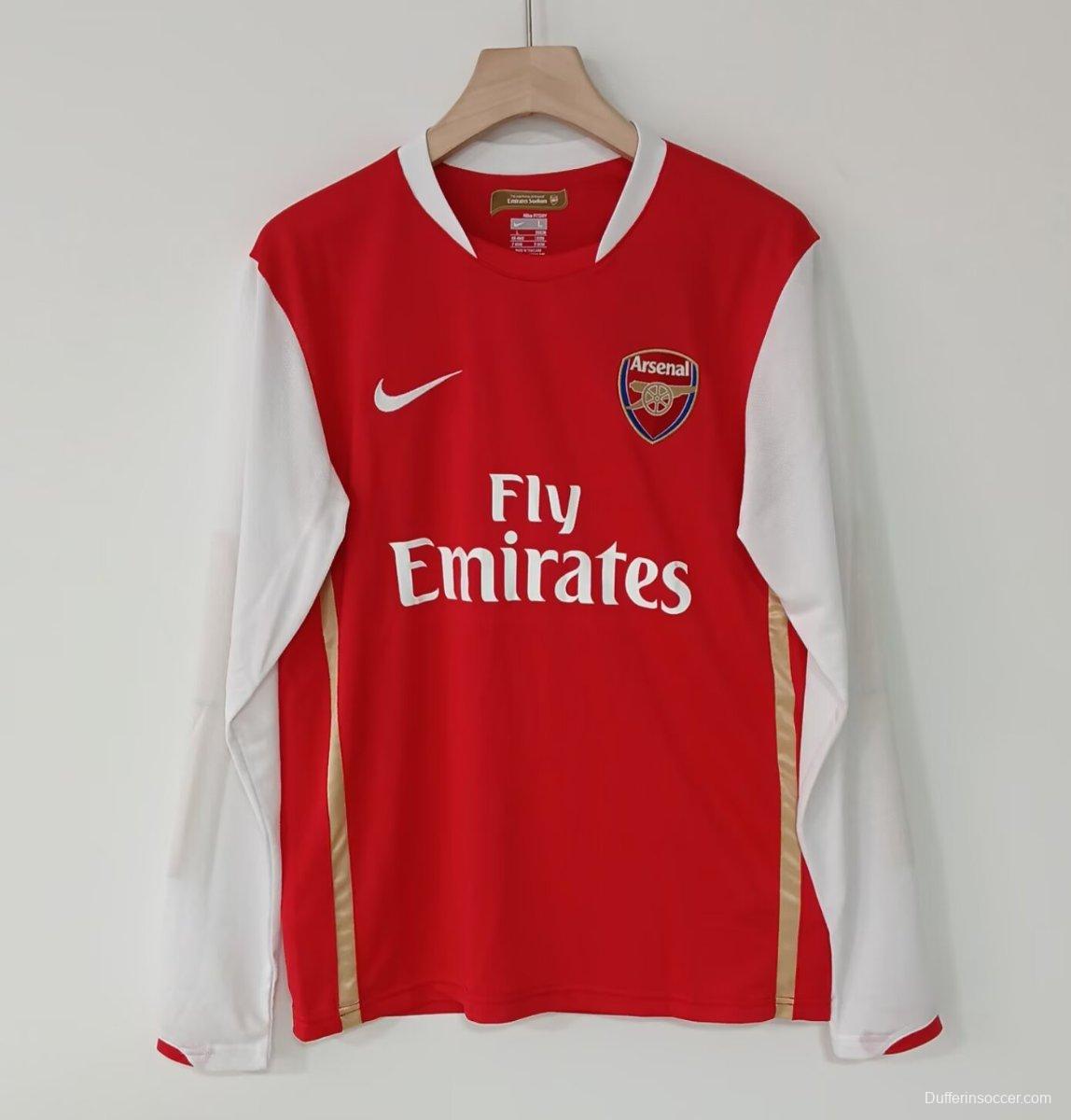 Retro 07/08 Arsenal Home Long Sleeve Jersey