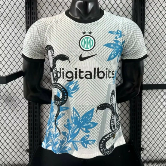 Player Version 25/26 Inter Milan White with Snake and Floral Pattern Jersey