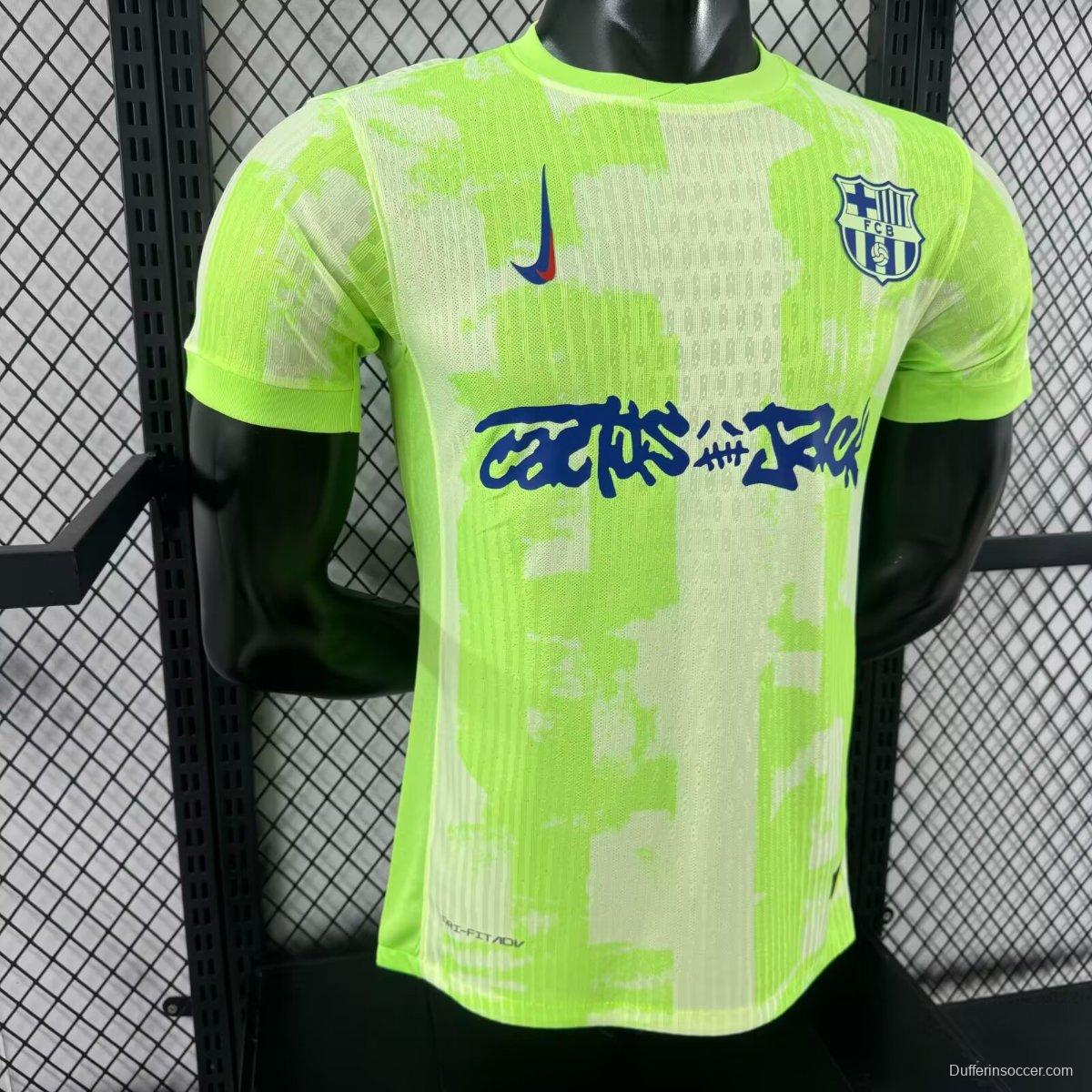 24/25 Barcelona x Travis Scott Third Green Jersey