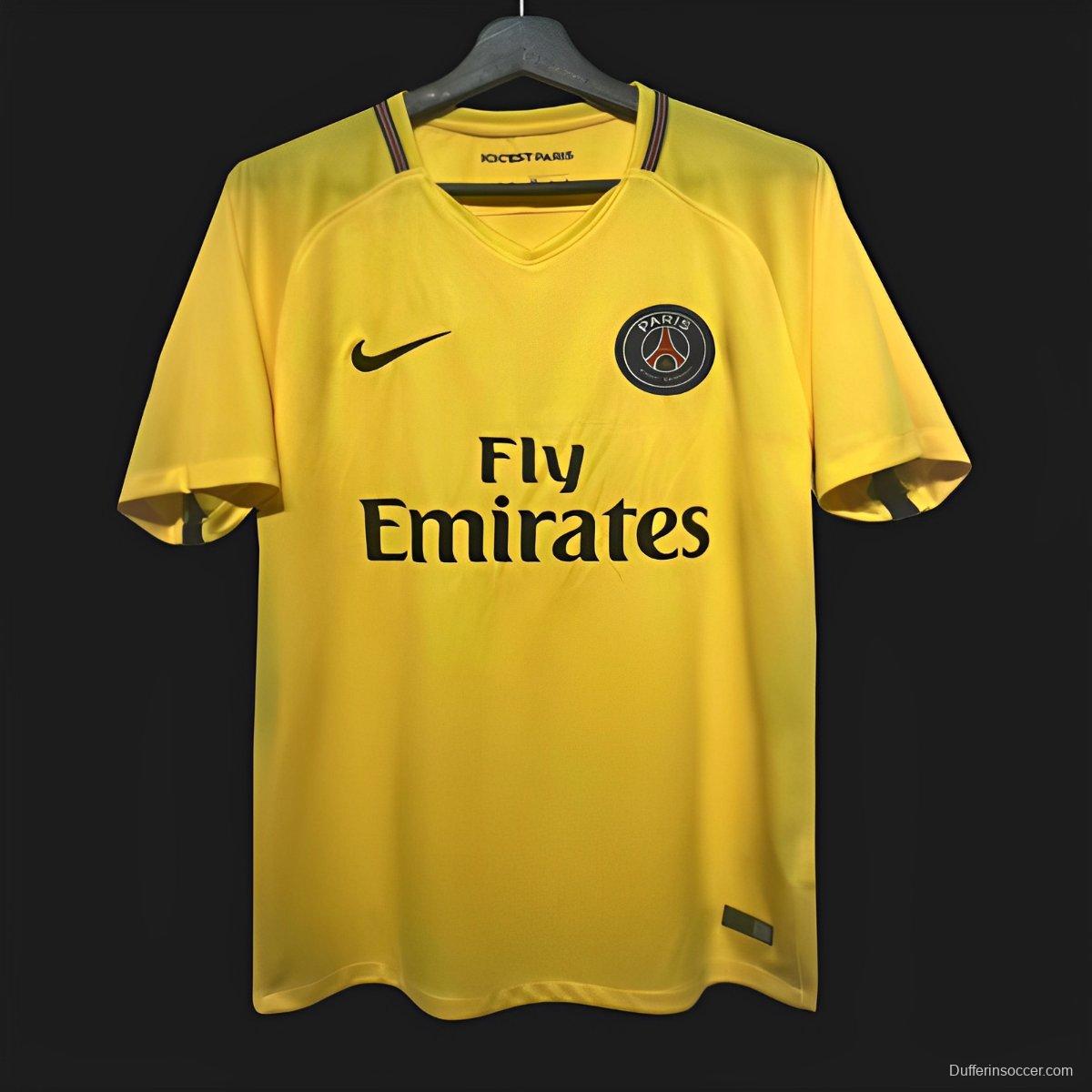 Retro 17/18 PSG Away Yellow Jersey