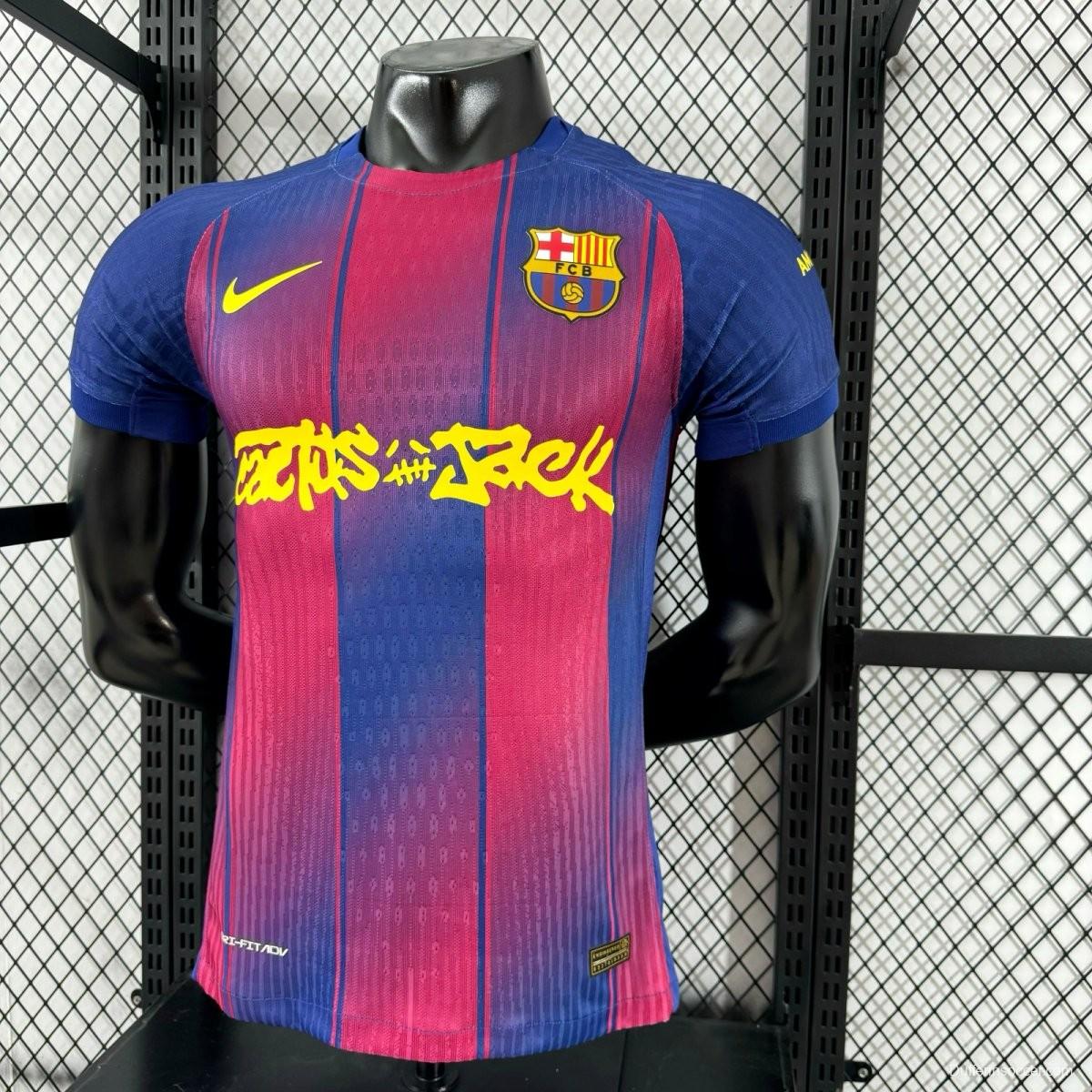 Player Version 25/26 Barcelona Travis Scott  Home Jersey
