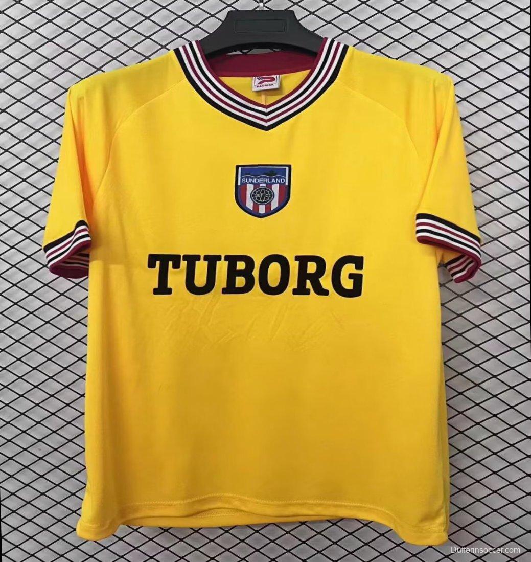 Retro 86/87 Sunderland Patrick Third Yellow Jersey