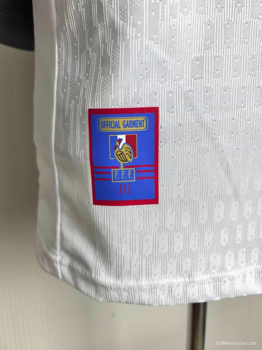 Player Version Retro 1998 France Away White Jersey