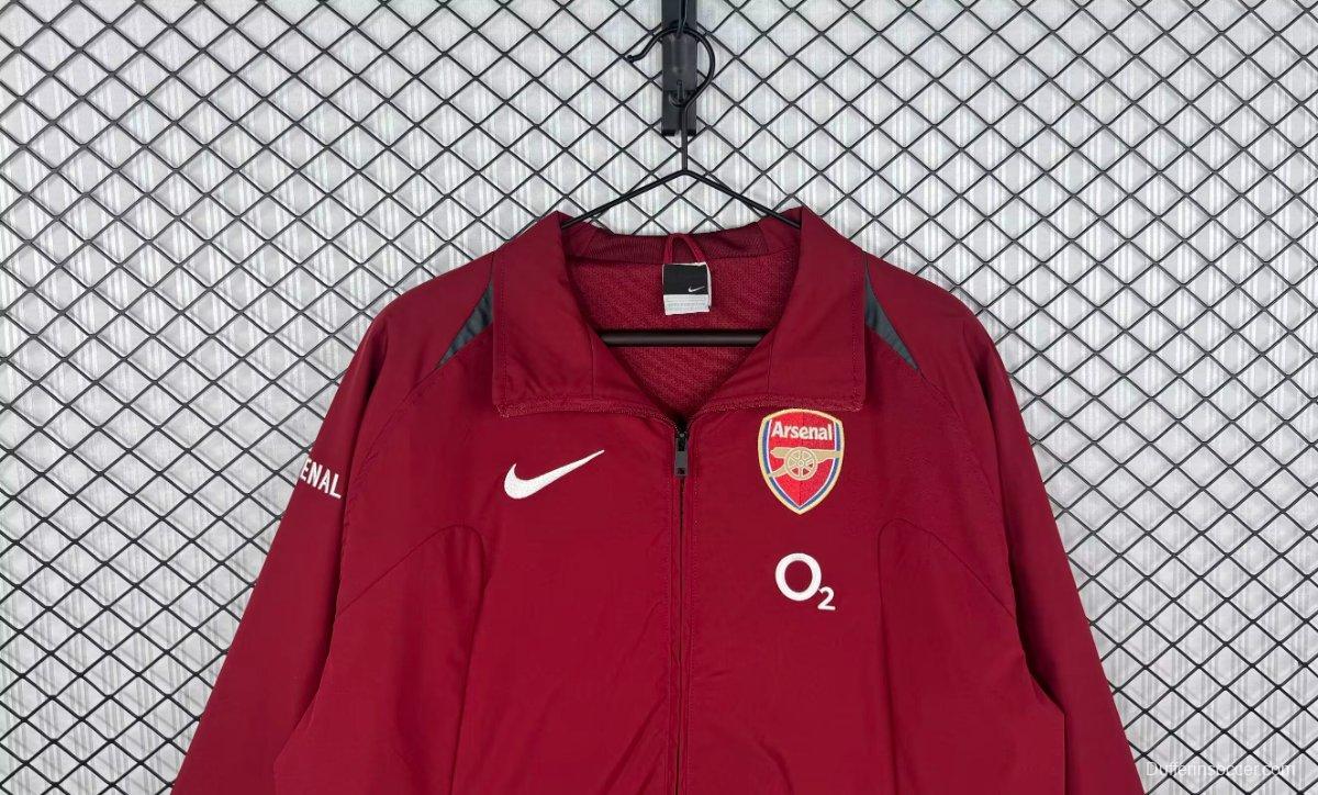 Retro 05/06 Arsenal Third Wine Windbreaker