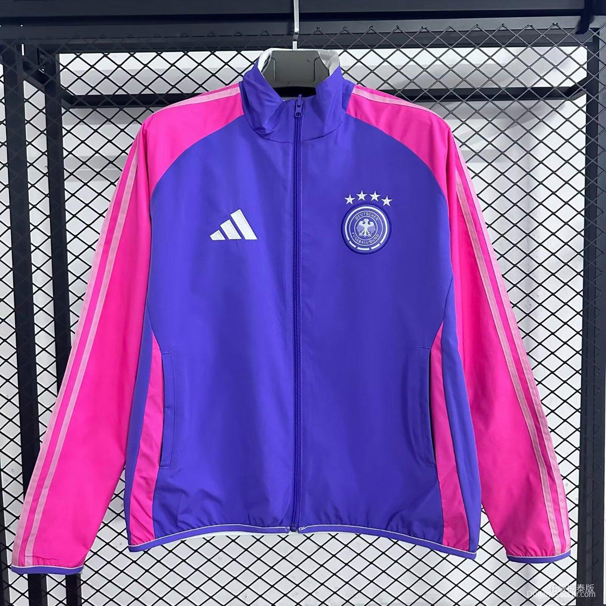 2026 Germany Purple/Blue Full Zipper Windbreaker