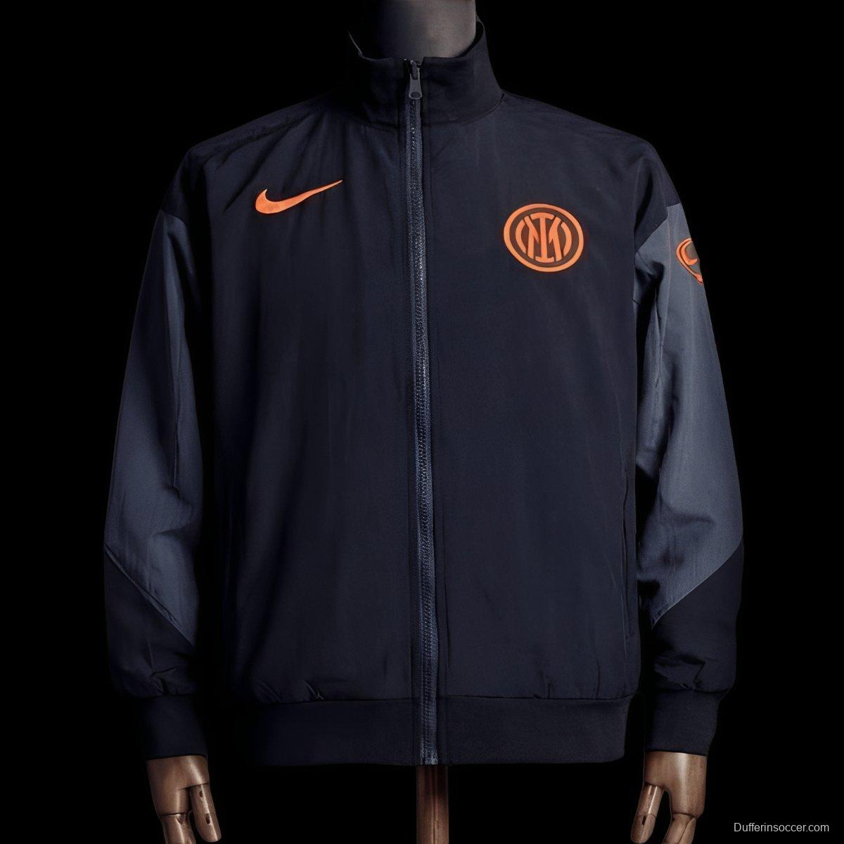 2026 Inter Milan Black Jacket Windbreaker