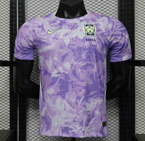 Player Version 2027 South Korea Away Purple Floral Jersey