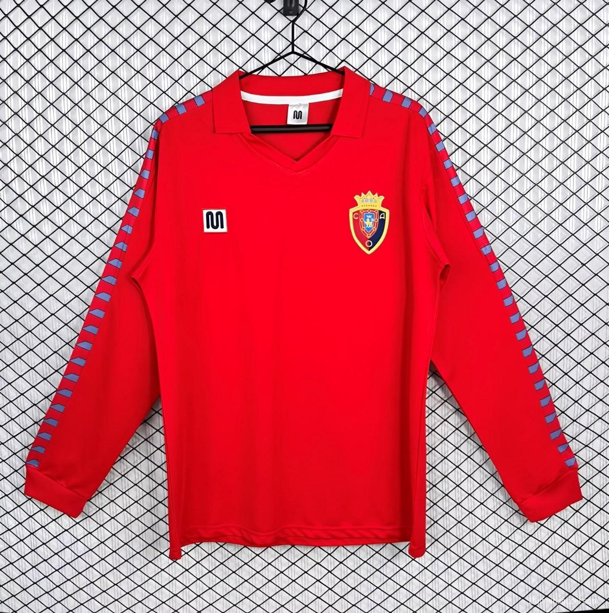 Retro 83/84 Osasuna Home Long Sleeve Jersey