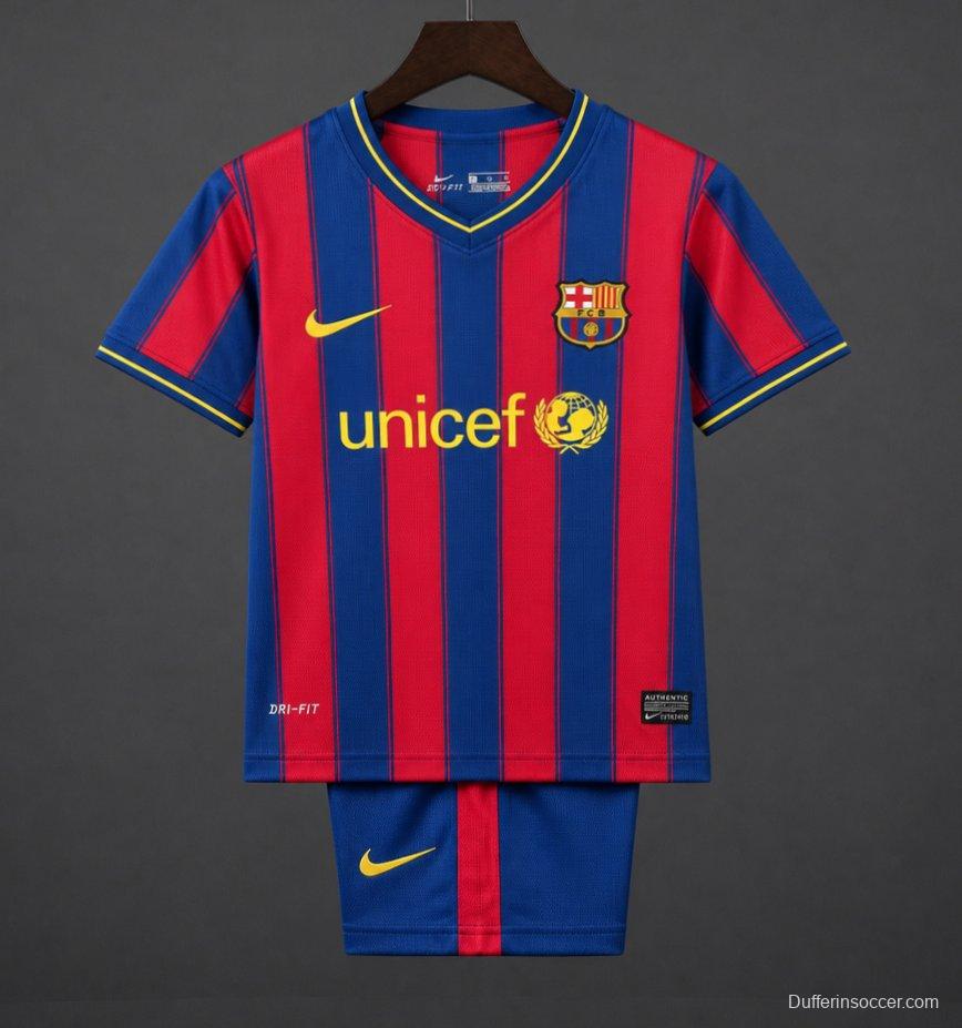 Retro Kids 09/10 FC Barcelona Home Jersey