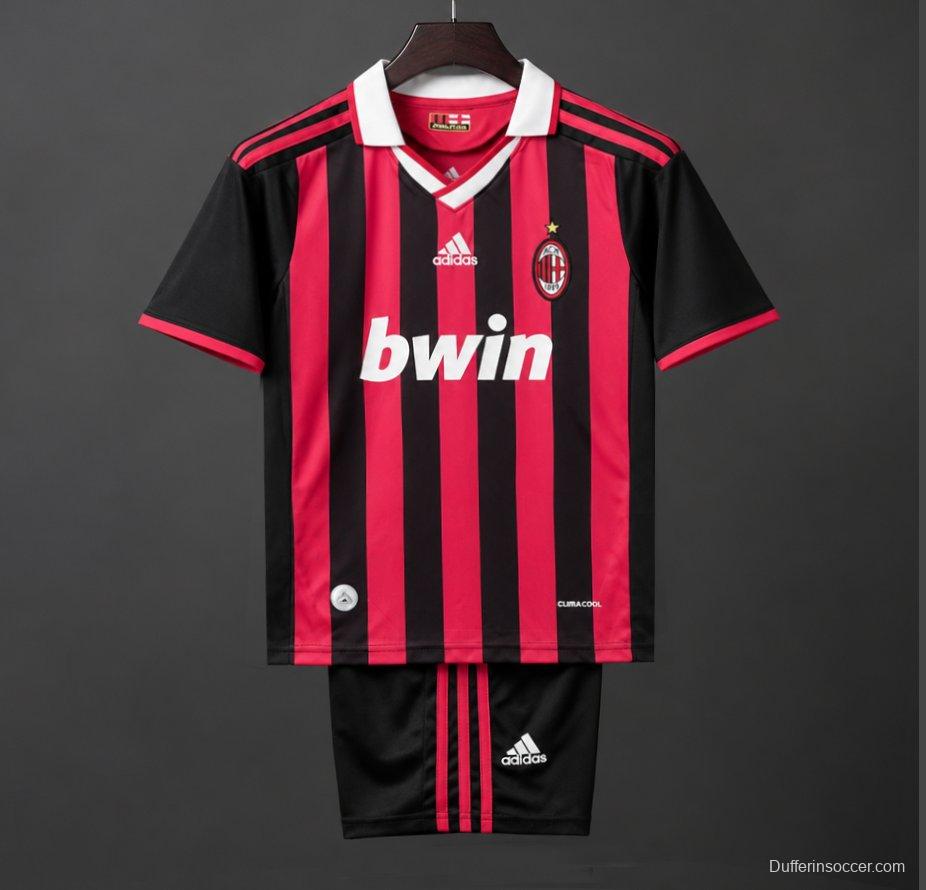 Retro Kids 09/10 AC Milan Home Jersey