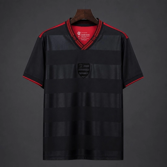 26/27 Flamengo Special Edition Black/Red Horizontal Stripes Jersey