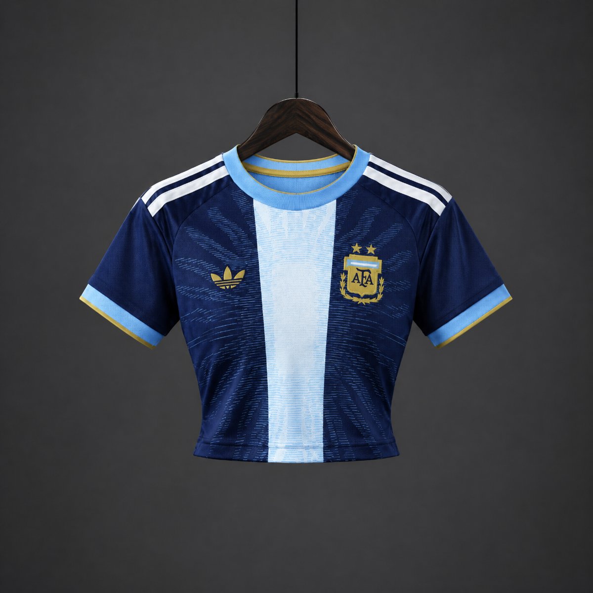 2026 Argentina MESSI Tribute Blue Women Crop Jersey